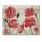 Designart - Vintage Red Poppies I - Traditional Print on Natural Pine Wood